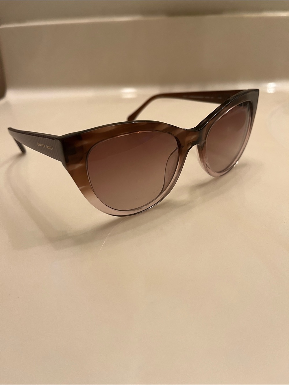 NEW Draper James Brown Gradient Cat-Eye Sunglasses